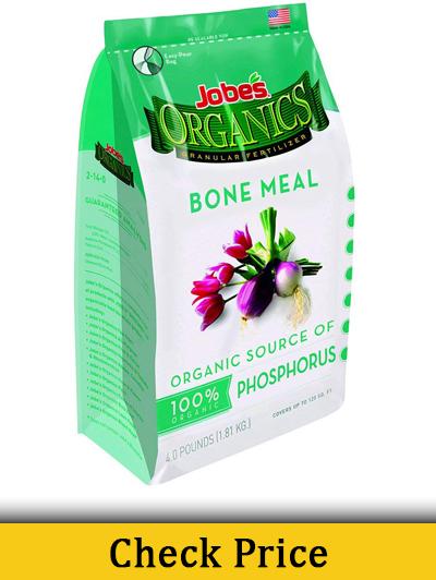 Jobe’s Organic Bone Fertilizer 2-14-0 Organic Phosphorous Fertilizer, 4 Pound Bag 
