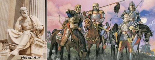 Herodotus about cannabis use by Scythians in Europe