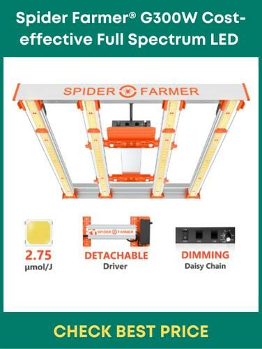 Spider Farmer® G300W Cost-effective Full Spectrum LED Grow Light